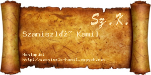 Szaniszló Kamil névjegykártya